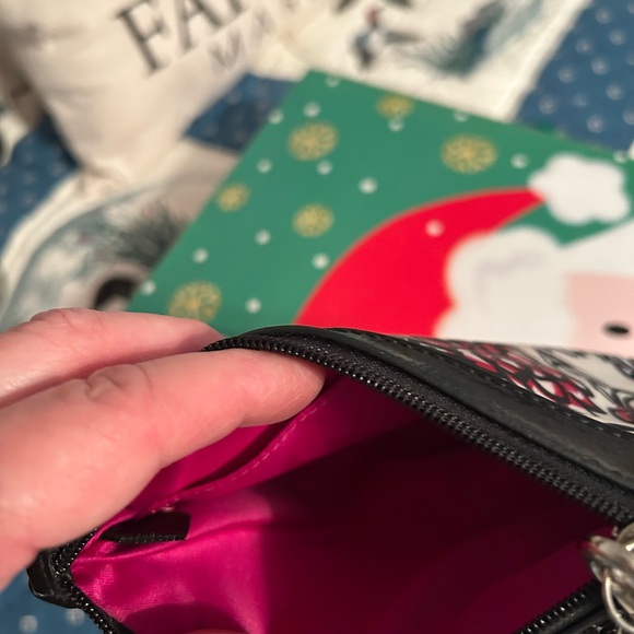 EUC Coach Floral Print Wristlet - Black and Red - Picture 5 of 5